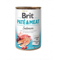 BRIT Pate&amp;Meat salmon 400 g Conserva hrana umeda caini, cu somon