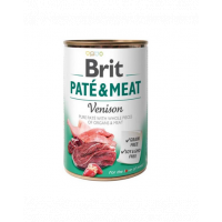 BRIT Pate&amp;Meat venison 400 g Hrana umeda caini adulti, cu vanat