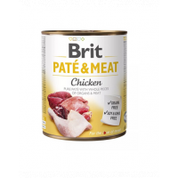 BRIT Pate&amp;Meat chicken 800 g Hrana pentru caini adulti, pateu cu pui