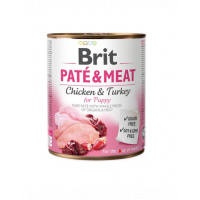 BRIT Pate&amp;Meat puppy 800 g Hrana umeda pentru catei, pateu cu pasare