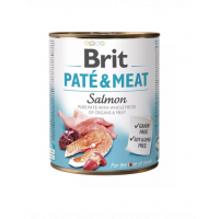 BRIT Pate&amp;Meat salmon 800 g Hrana umeda caine adult, cu somon