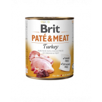 BRIT Pate&amp;Meat turkey 800 g Conserva pateu pentru caini, cu curcan