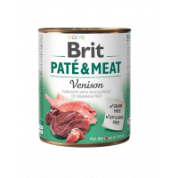 BRIT Pate&amp;Meat venison 800 g Conserva pentru caine, cu vanat