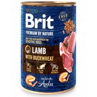BRIT Premium by Nature Lamb and buckwheat 400 g Hrana umeda caine adult, cu miel si hrisca