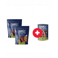 SIMPLY FROM NATURE Recompense antrenament, iepure si ceai verde 2 x 300g + conserva hrana caini GRATIS