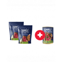 SIMPLY FROM NATURE Snack caini, cerb si para 2 x 300g + conserva vanat si hrisca GRATIS