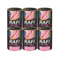 DOLINA NOTECI RAFI Conserve pentru caini adulti, cu curcan 6x800 g
