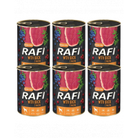 DOLINA NOTECI RAFI Duck conserva hrana umeda caine 6x400 g cu rata
