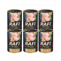 DOLINA NOTECI RAFI Quail hrana umeda caini, conserva cu prepelita 6x400 g