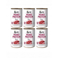 BRIT Mono Protein Beef 6x400 g alimente caini monoproteice din carne de vita