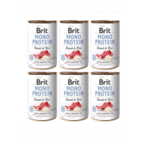 BRIT Mono Protein Lamb &amp; Rice 6x400 g miel si orez, hrana monoproteina caini