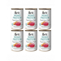 BRIT Mono Protein Tuna &amp; Sweet Potato 6x400 g hrana cu o singura proteina, ton si cartof dulce