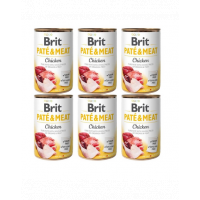 BRIT Pate&amp;Meat chicken 6x400 g pate cu pui, hrana caine
