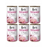 BRIT Pate&amp;Meat puppy 6x400 g pate hrana catelusi, pasare