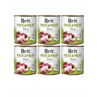 BRIT Pate&amp;Meat Duck 6x800 g pate cu rata, pentru caini