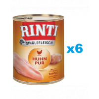 RINTI Singlefleisch Chicken Pure monoproteina pui 6x800 g pentru caine