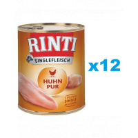 RINTI Singlefleisch Chicken Pure pui 12x800 g conserve alimente caini
