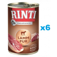 RINTI Singlefleisch Lamb Pure 6x400 g miel, aliment monoproteic caini