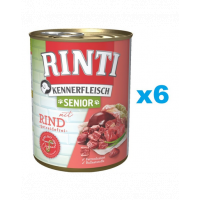 RINTI Kennerfleish Senior Beef 6x400 g cu vita pentru caini mai batrani