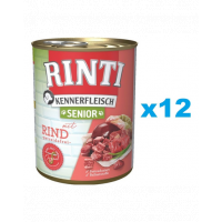 RINTI Kennerfleish Senior Beef 12x400 g cu vita, pentru caine senior
