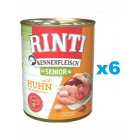 RINTI Kennerfleish Senior Chicken 6x400 g cu pui, hrana caine senior