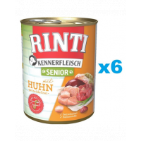 RINTI Kennerfleish Senior Chicken 6x800 g conserve alimente caini, cu pui