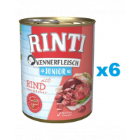RINTI Kennerfleish Junior Beef 6x400 g conserve alimente catei, vita