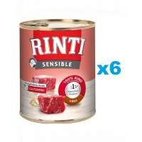 RINTI Sensible vita si orez 6x800 g caini cu alergii alimentare