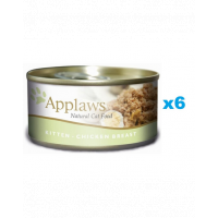 APPLAWS Kitten Chicken Breast 6x70 g hrana umeda pentru pisoi, pui in aspic