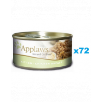 APPLAWS Kitten Chicken Breast hrana umeda pisoi 72x70 g pui in aspic