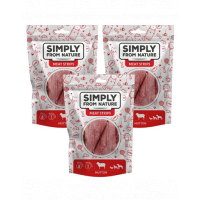 SIMPLY FROM NATURE Meat Strips fasii carne oaie pentru caini 3x80 g