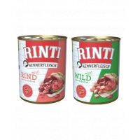 RINTI Kennerfleisch 12 x 800 g + 12 x Beef 800 g mix conserve caini