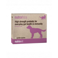 NUTRAVET Nutraflora 12 probiotice caini si pisici, sustinere intestinala si imunitara