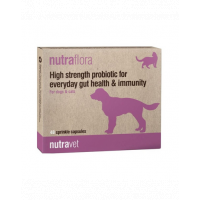 NUTRAVET Nutraflora 48 Capsule probiotice caini si pisici, sustinere intestinala si imunitara