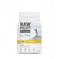 RAW PALEO Ultra Turkey Mini Adult 8kg hrana caini rasa mica, din curcan