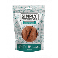 SIMPLY FROM NATURE Meat Strips Fasii carne curcan pentru caini 3x80 g