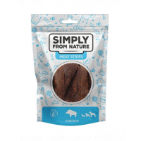 SIMPLY FROM NATURE Meat Strips Recompensa pentru caine, cu vanat 80 g