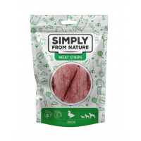 SIMPLY FROM NATURE Meat Strips Recompense pentru caini, benzi cu rata 80 g