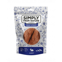 SIMPLY FROM NATURE Meat Strips Fasii iepure pentru caini 3x80 g