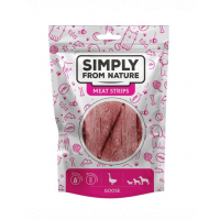 SIMPLY FROM NATURE Meat Strips Fasii gasca pentru caini 3x80 g