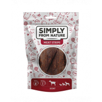 SIMPLY FROM NATURE Meat Strips Fasii capra recompensa caine 3x80 g