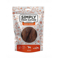 SIMPLY FROM NATURE Meat Strips din cal recompense caini 3x80 g