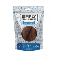 SIMPLY FROM NATURE Meat Strips Benzi de carne de fazan pentru caini 80 g