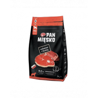 PAN MIĘSKO Mancare uscata caine talie medie, cu vita si capra M 3 kg
