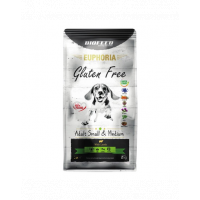 BIOFEED EUPHORIA Gluten Free Sac mancare fara gluten, caini talie mica si medie, cu miel 12 kg