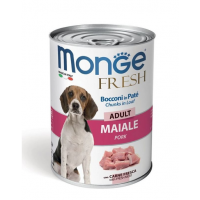 MONGE Fresh Hrana umeda pentru caini, cu bucati intregi de porc, 400g