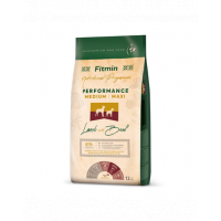 FITMIN Dog Nutritional Programme Medium Maxi Performance Lamb&amp;Beef 12 kg Hrana pentru caini adulti de talie medie si mare cu un nivel de activitate foarte ridicat