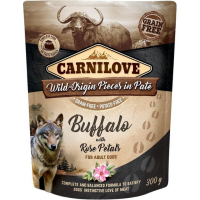 CARNILOVE Hrana umeda pentru caini cu bivol si ​​petale de trandafir 300g