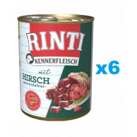 RINTI Kennerfleisch Venison hrana caine adult 6x800 g vanat