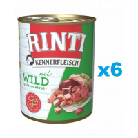 RINTI Kennerfleisch Game vanat 6x800 g conserva hrana